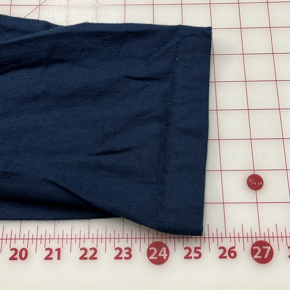 RALPH LAUREN NWT Men's Long SLV 1 Pocket Navy/White Trim Cotton Pajama Top SZ L - Picture 13 of 16